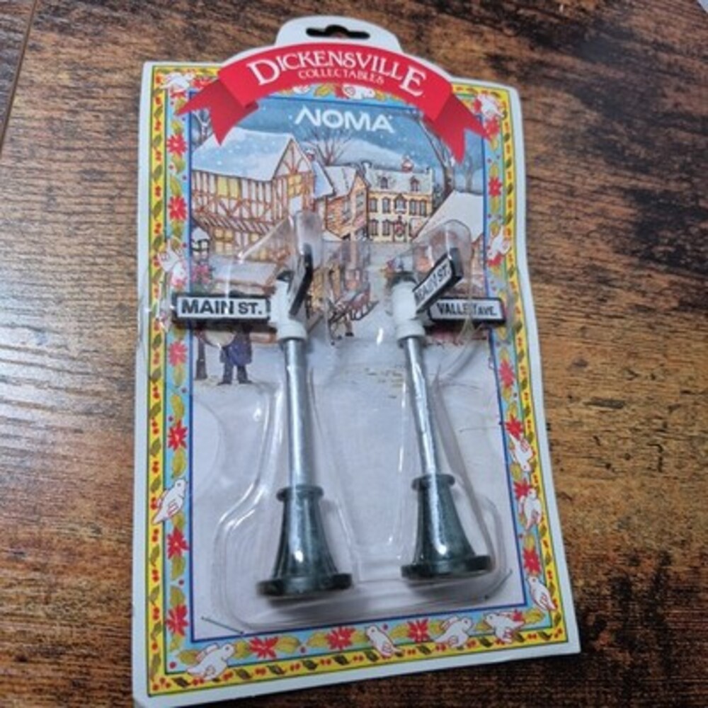 Noma DickensVille Collectibles Street Signs Christmas Holiday Village Decoration